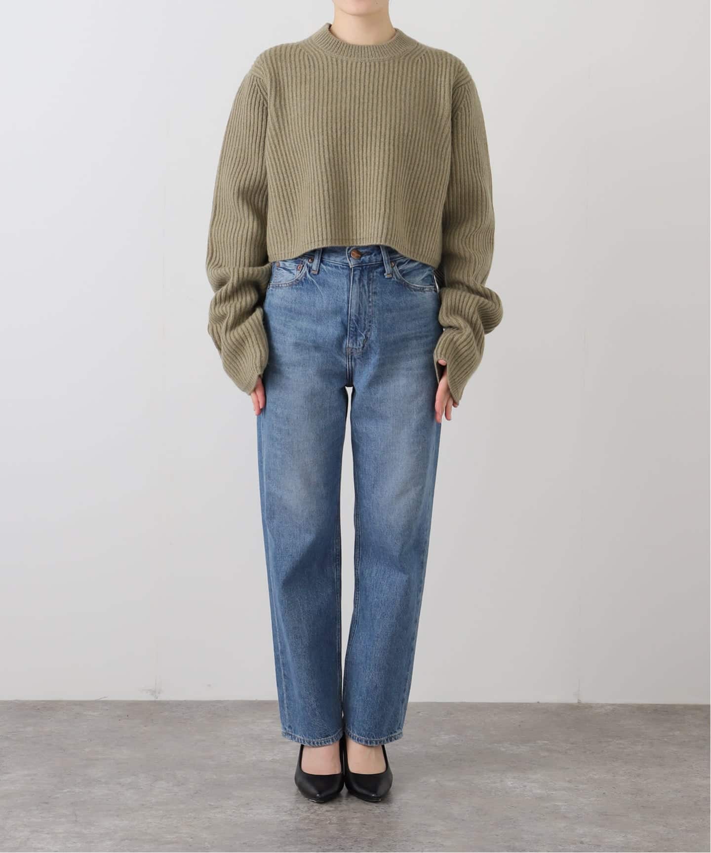 INSCRIRE /アンスクリア】Rib Short Length P/O：ニット（ニット