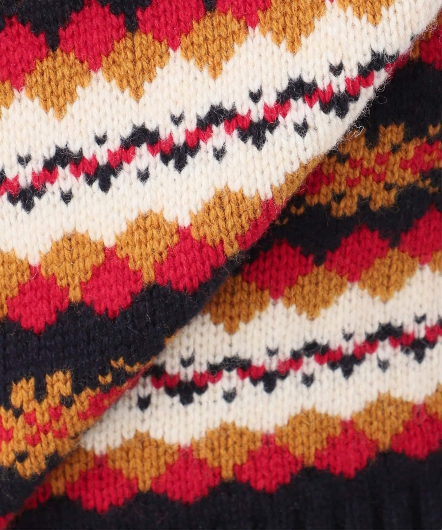INSCRIRE /アンスクリア】Fairisle Tight Fit V Neck Vest：ベスト