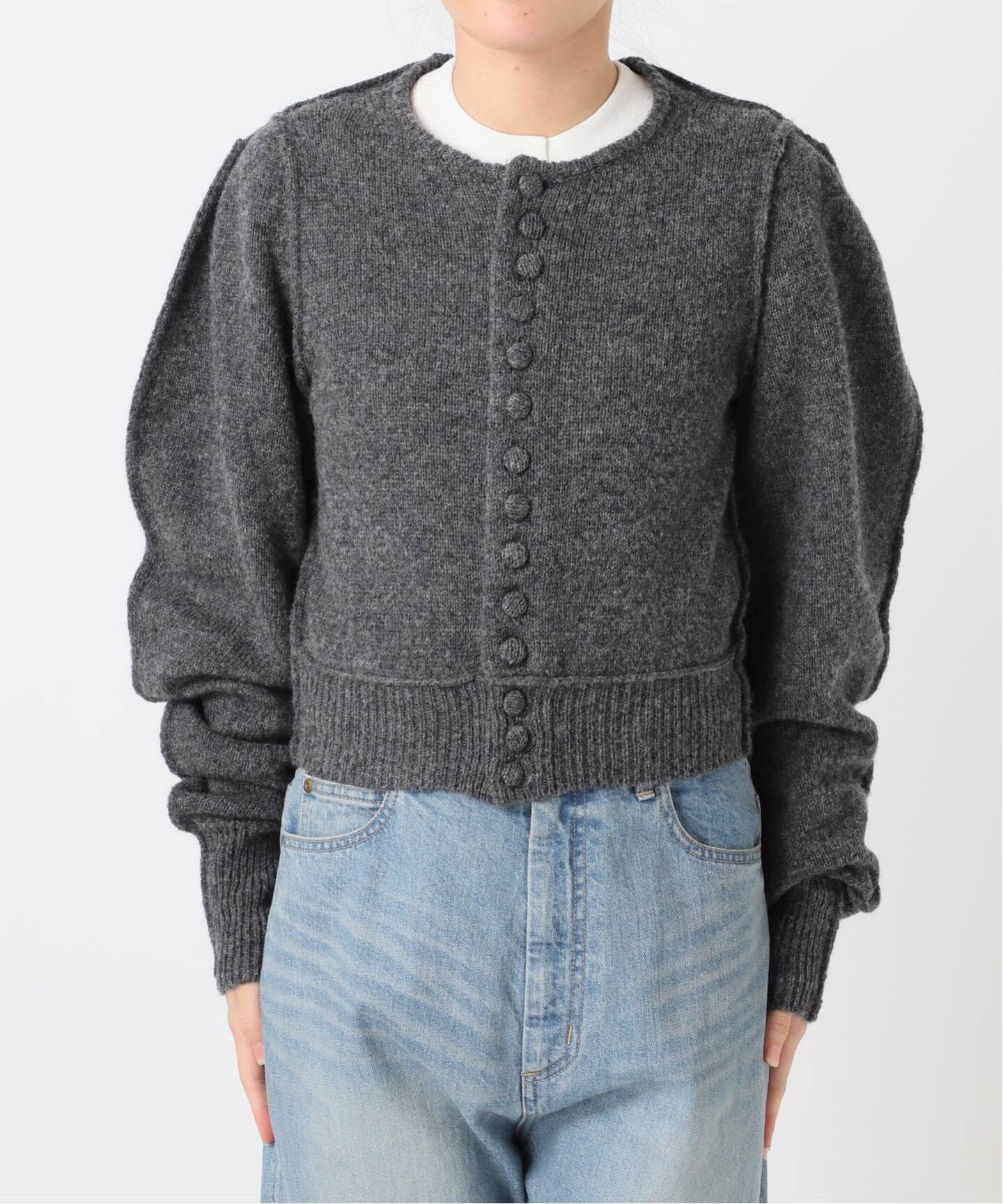 INSCRIRE /アンスクリア】Shoulder Cardigan：カーディガン