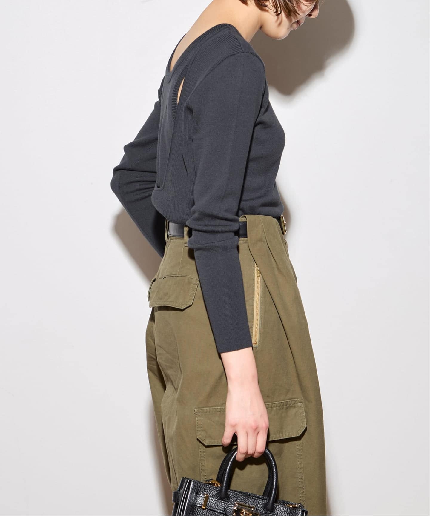 ジャーナルスタンダード レサージュ（journal standard L’essage）/【LOWER】 14G Smooth&Plainstitch Opened Back：ニット LOWER】 14G Smooth&Plainstitch Opened Back：ニット（ニット