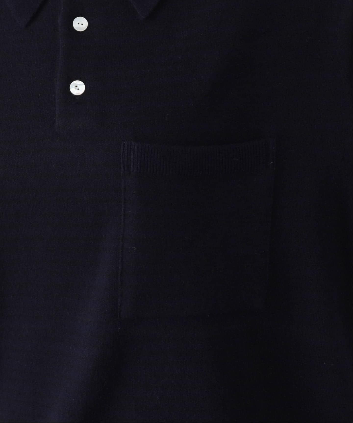 LOWER/ローヴァー】14G Plainstitch Float Border ポロ襟ニット