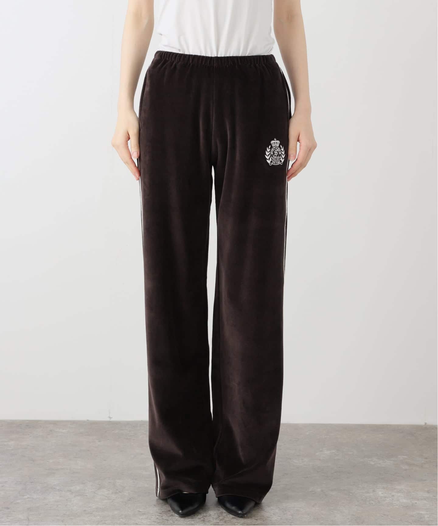 ジャーナルスタンダード レサージュ（journal standard L’essage）/【SPORTY&RICH/スポーティアンドリッチ】 NY Crest Velour Sweatpan SPORTY&RICH/スポーティアンドリッチ】 NY Crest Velour Sweatpant