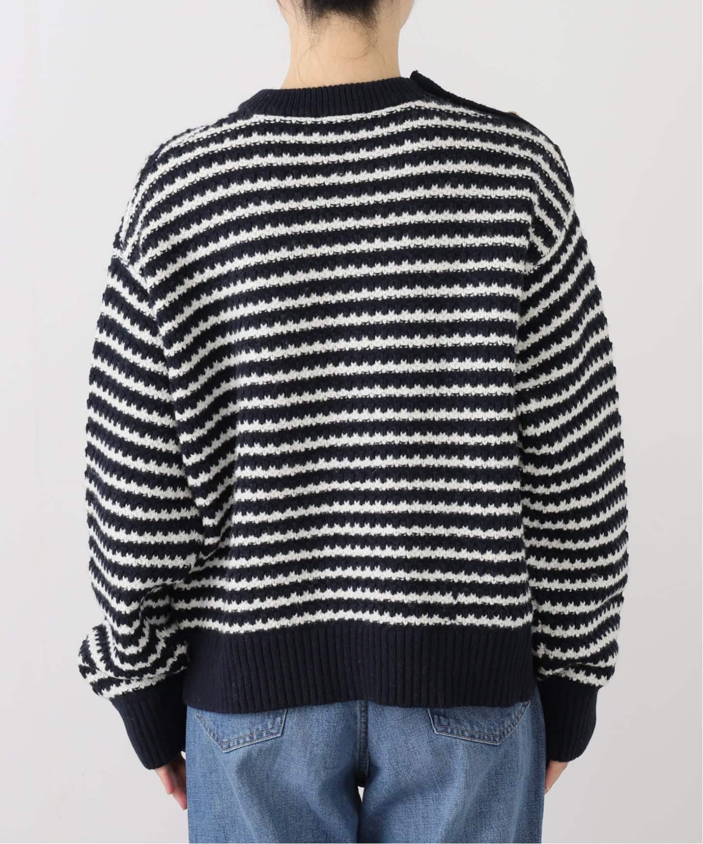 GANNI/ガニーCotton Wool Stripe Sweater：ニット（ニット／セーター