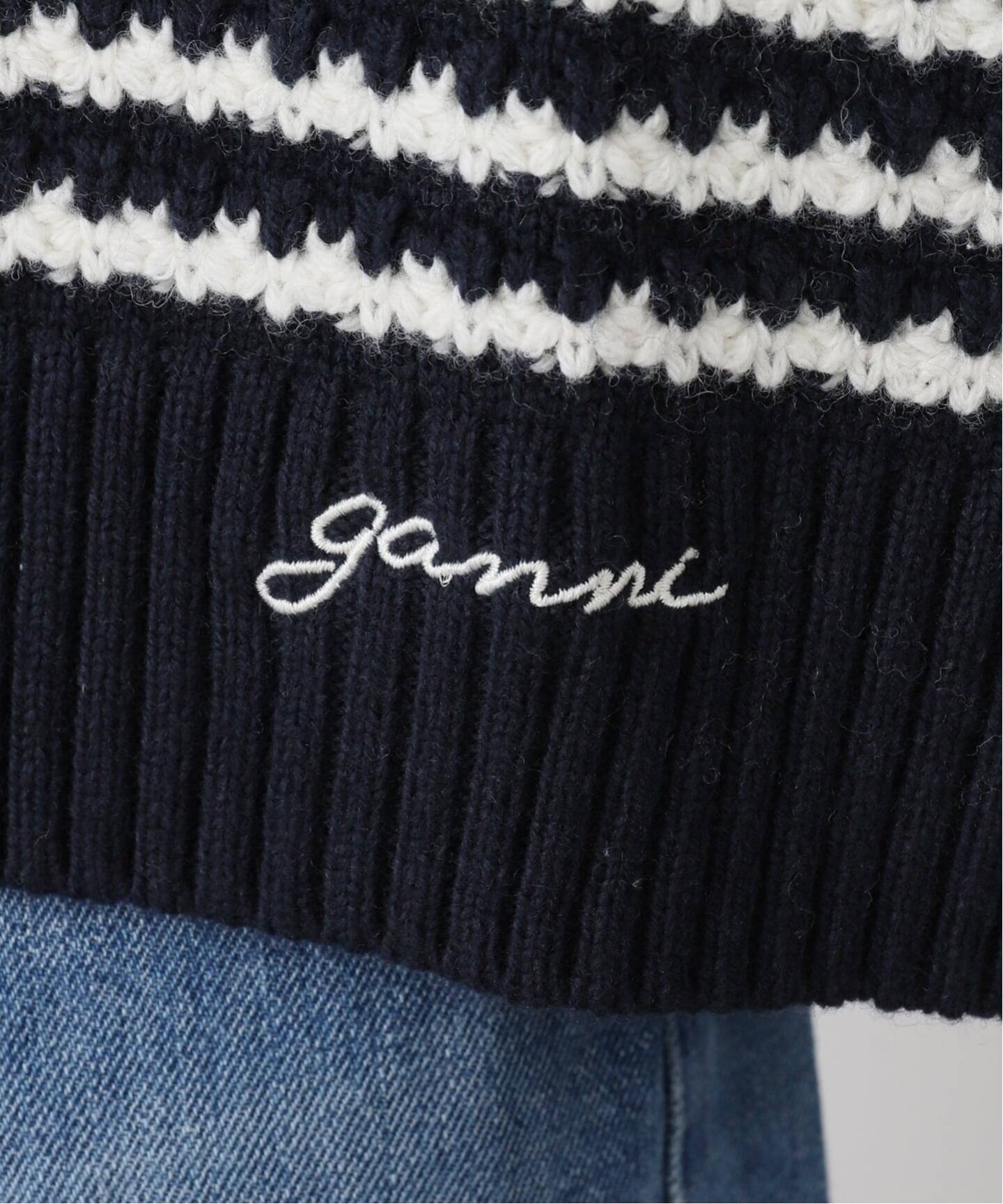 GANNI/ガニーCotton Wool Stripe Sweater：ニット（ニット／セーター