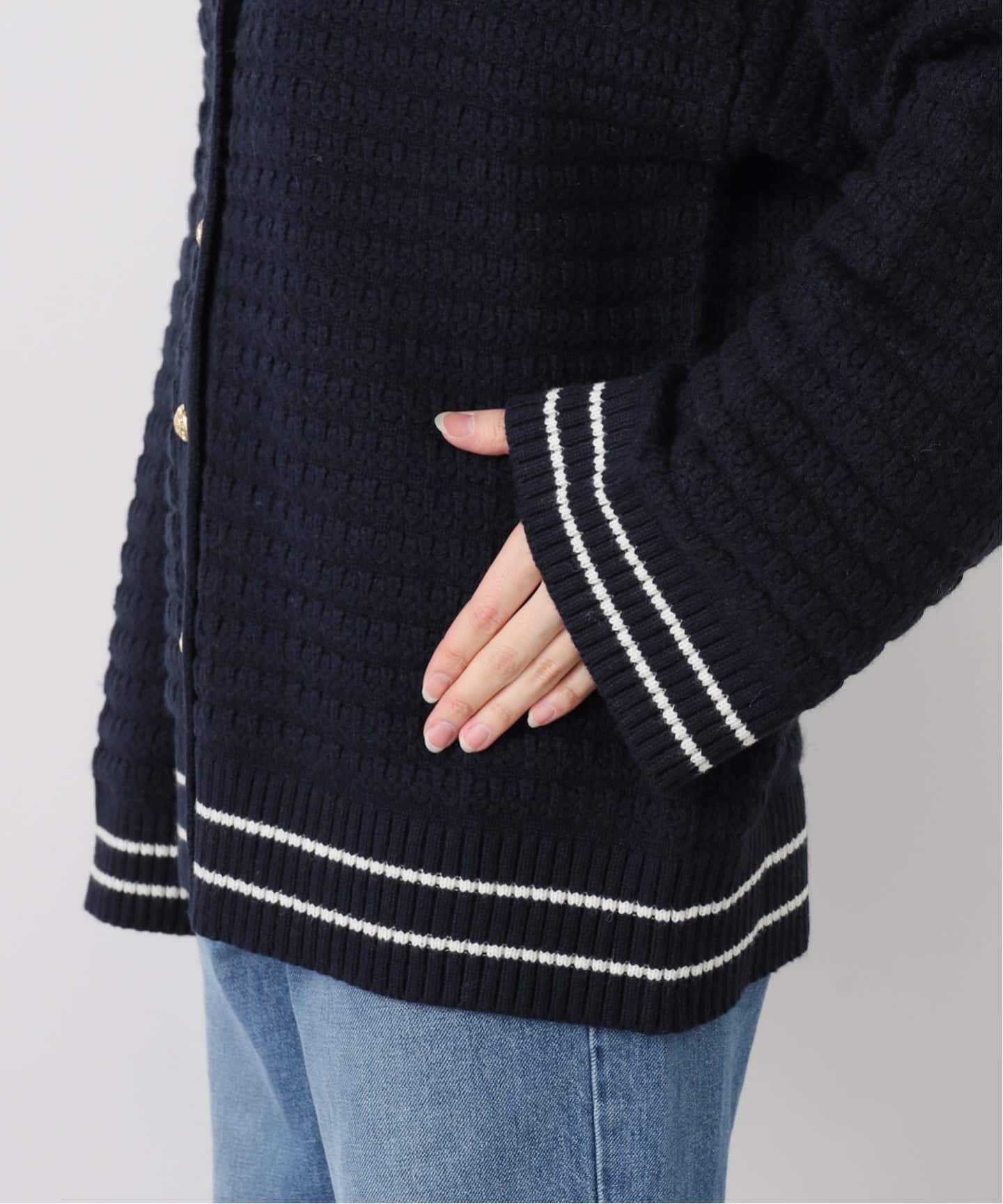 GANNI/ガニー】Cotton Wool Mix Boxy Cardigan：ニット（カーディガン