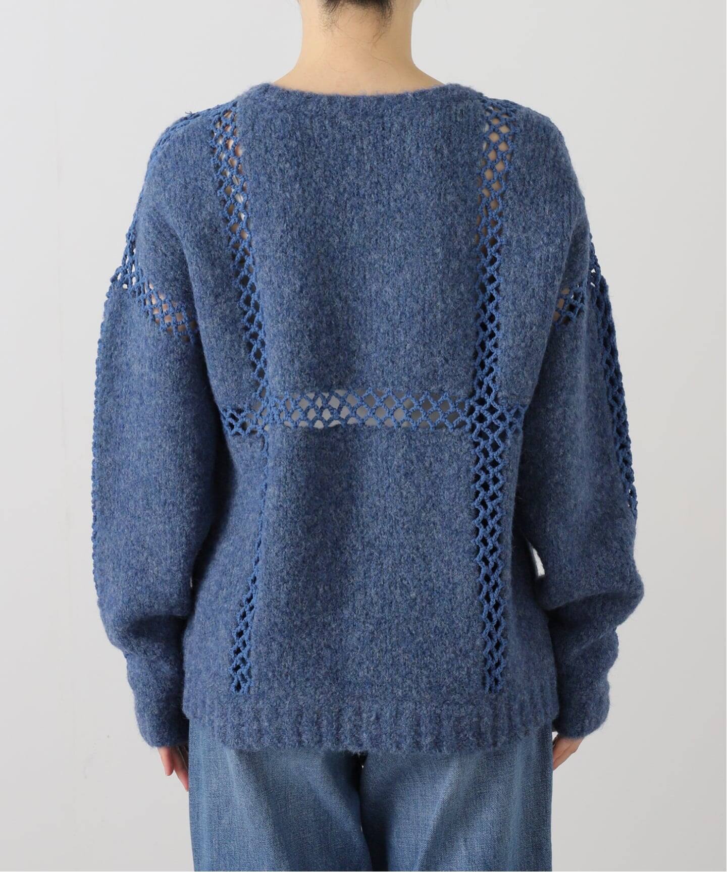 【新品】MM6MaisonMargiela  かぎあみ オーバーサイズニット 新品】MM6MaisonMargiela かぎあみ オーバーサイズニット