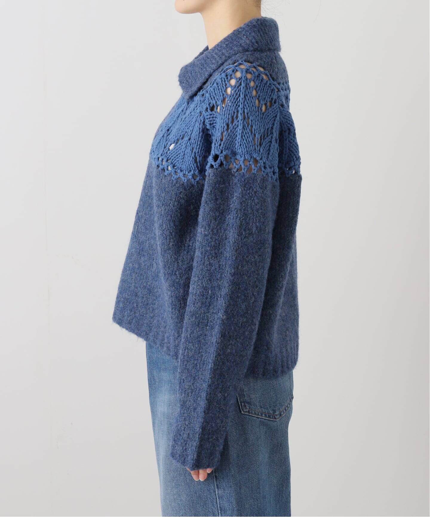 【NEW】ジャーナルスタンダード（JOURNAL STANDARD）/カギアミキリカエニットポロシャツ カギアミキリカエニットポロシャツ（ニット／セーター）｜JOURNAL