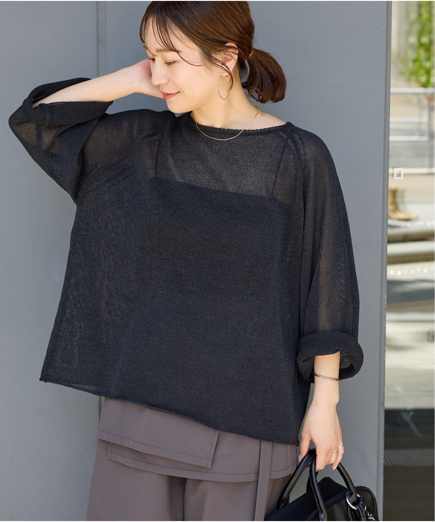 JOURNAL STANDARD ペーパーヤーンサマーニットプルオーバー 美品 JOURNAL STANDARD｜ペーパーヤーンサマーニットプルオーバー