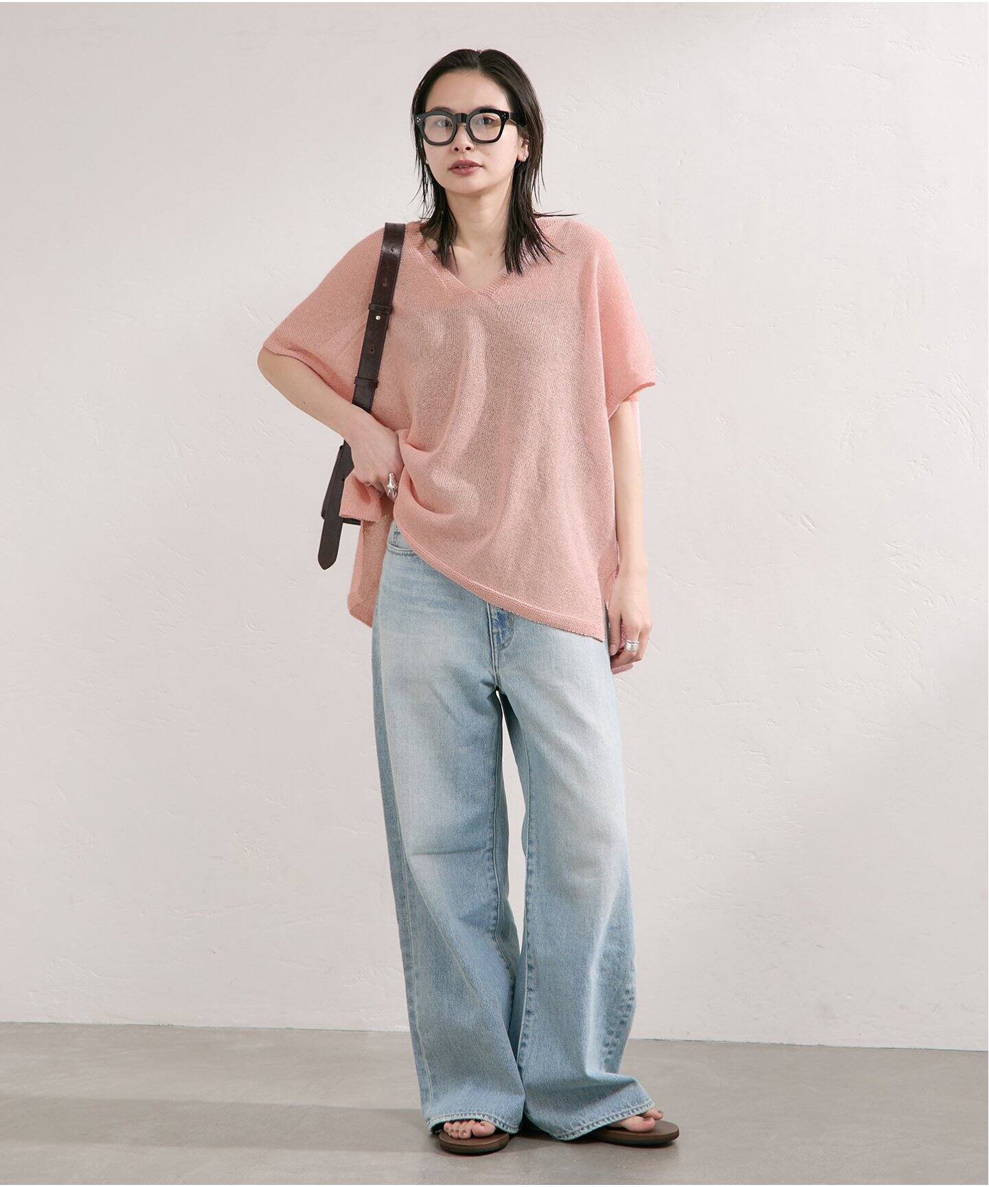 JOURNAL STANDARD 新品　ペーパーヤーンキーネックプルオーバー ペーパーヤーンキーネックプルオーバー（ニット／セーター）｜JOURNAL