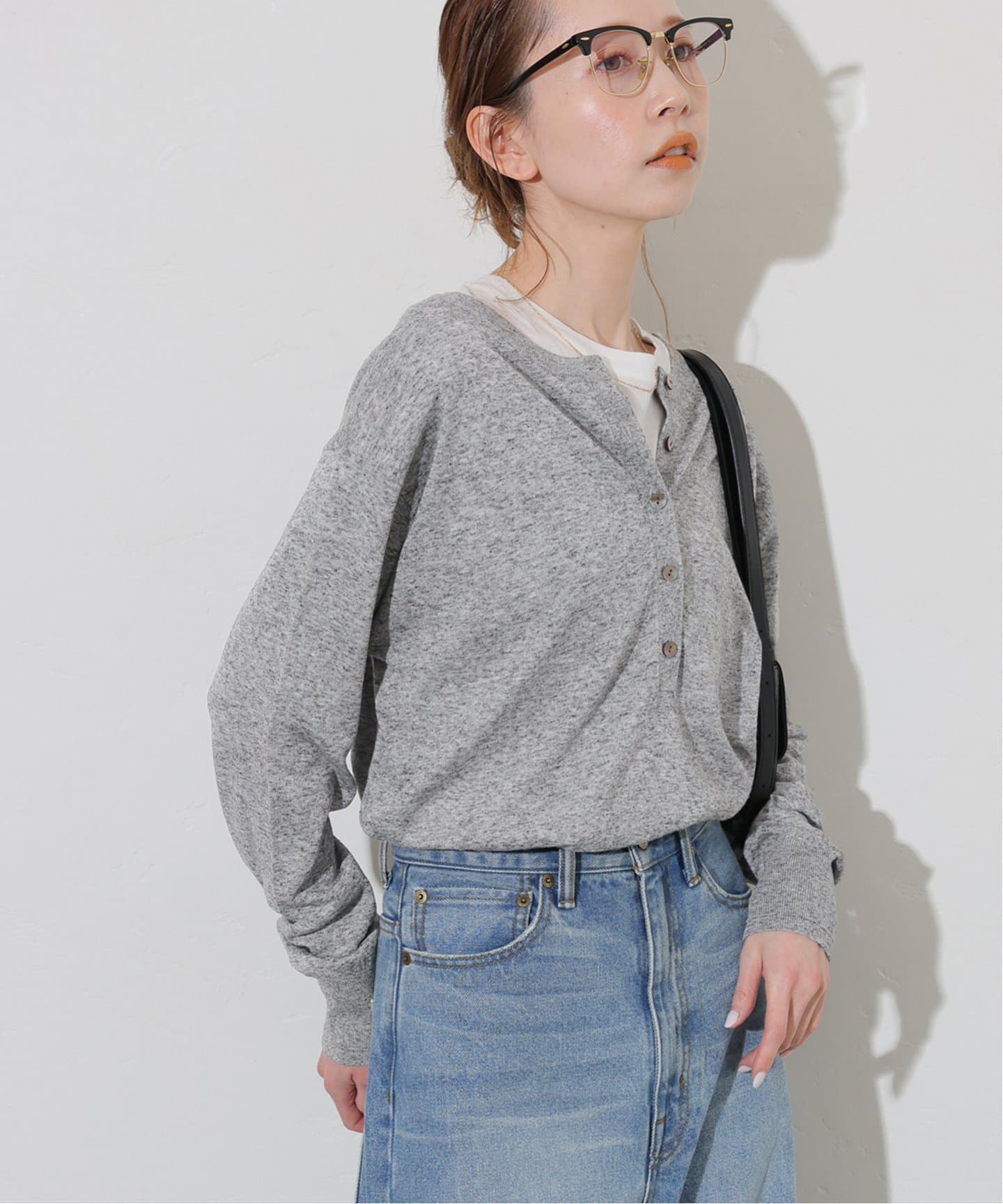 リネンレーヨンヘンリーネック（ニット／セーター）｜JOURNAL STANDARD