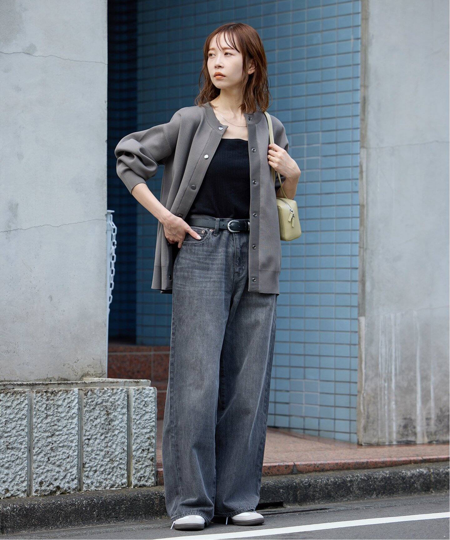 WEB限定追加5》ウォッシャブルバナナスリーブカーディガン