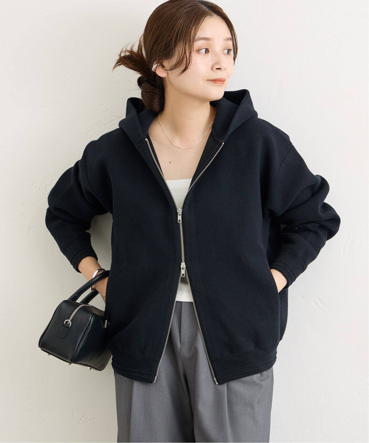 JOURNAL STANDARD ダブルニットフーディ 追加》【洗える】ダブルニットフーディ（カーディガン