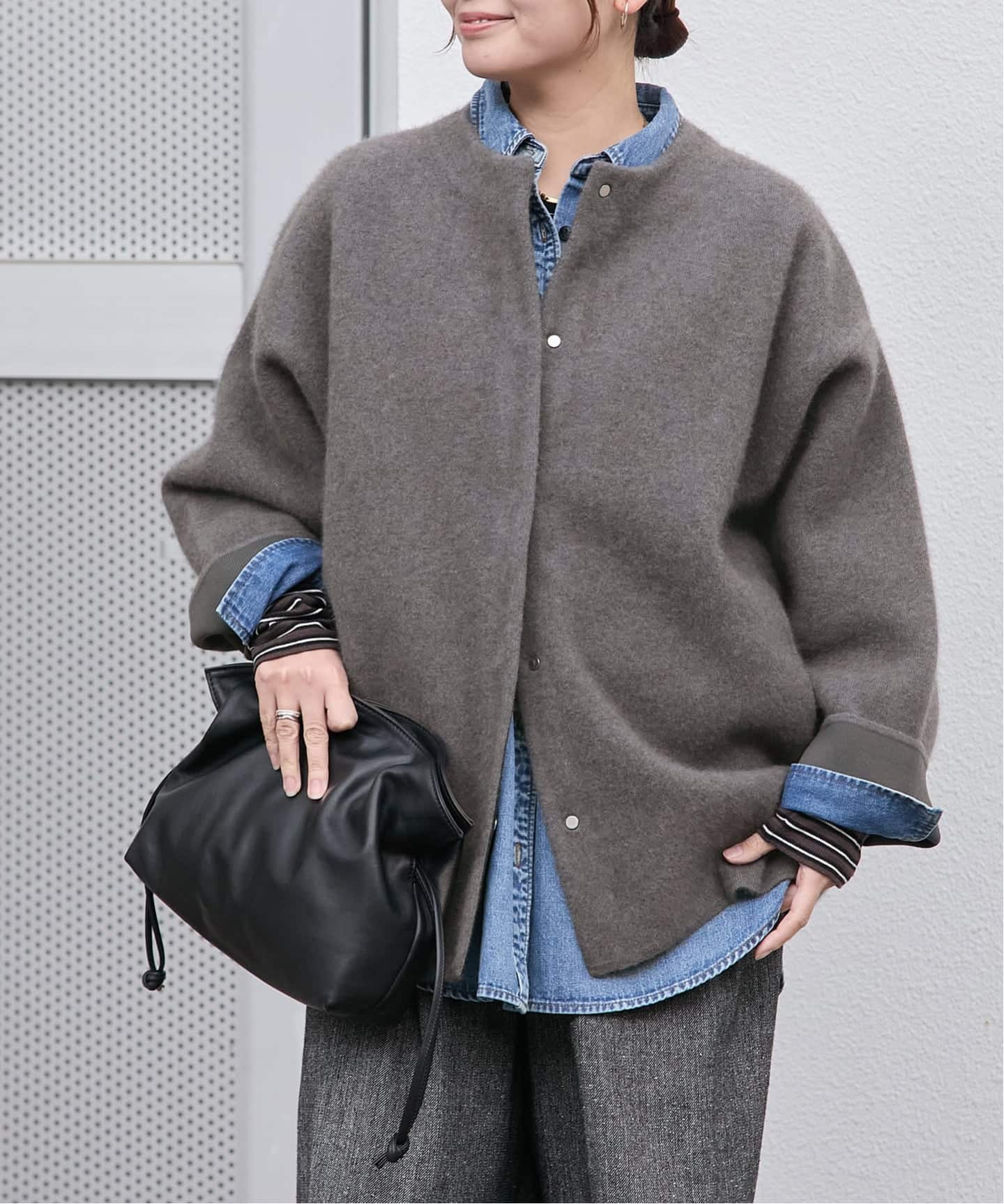 ダブルフェイスコクーンニットジャケット（カーディガン）｜JOURNAL