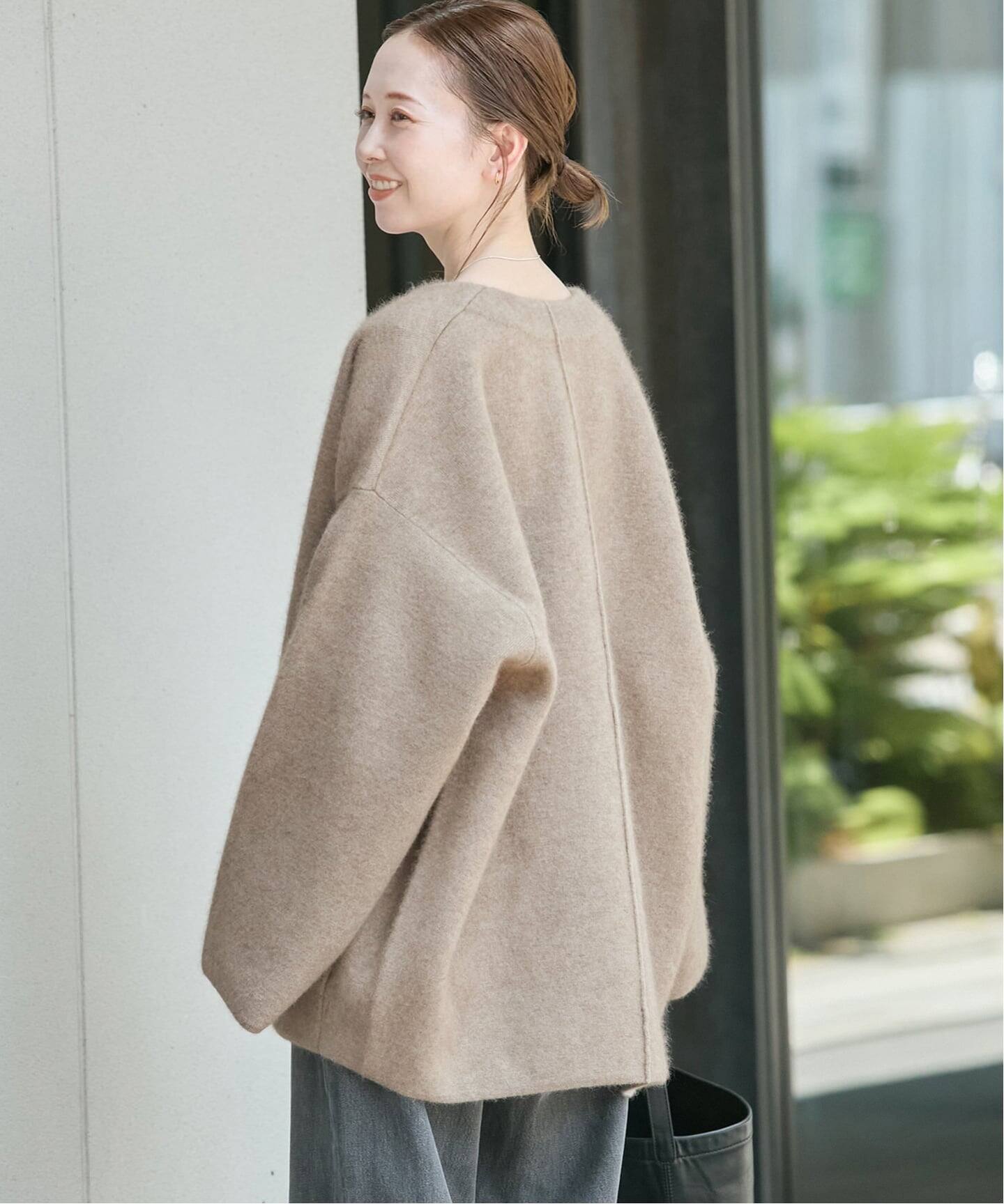 JOURNAL STANDARD ダブルフェイスコクーンカーディガン JOURNAL STANDARD（ジャーナルスタンダード）の「《追加》ダブル