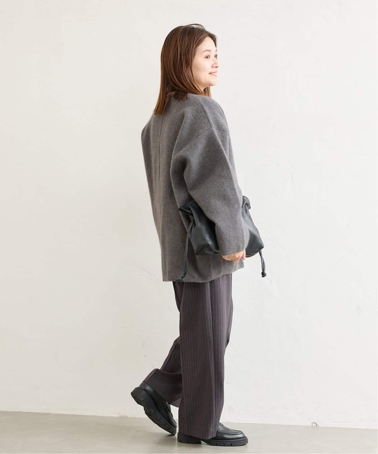 ダブルフェイスコクーンニットジャケット（カーディガン）｜JOURNAL