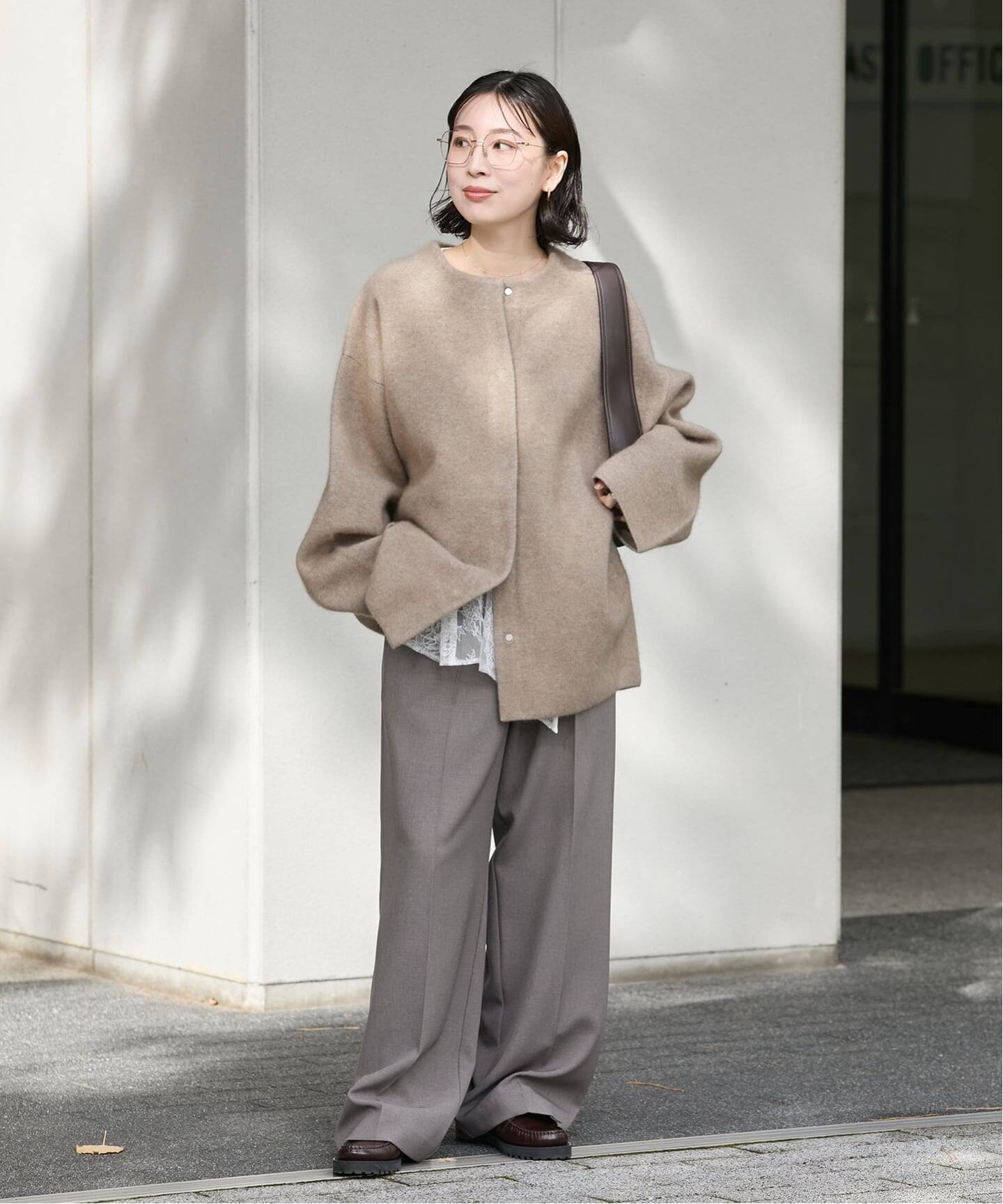 ダブルフェイスコクーンニットジャケット（カーディガン）｜JOURNAL