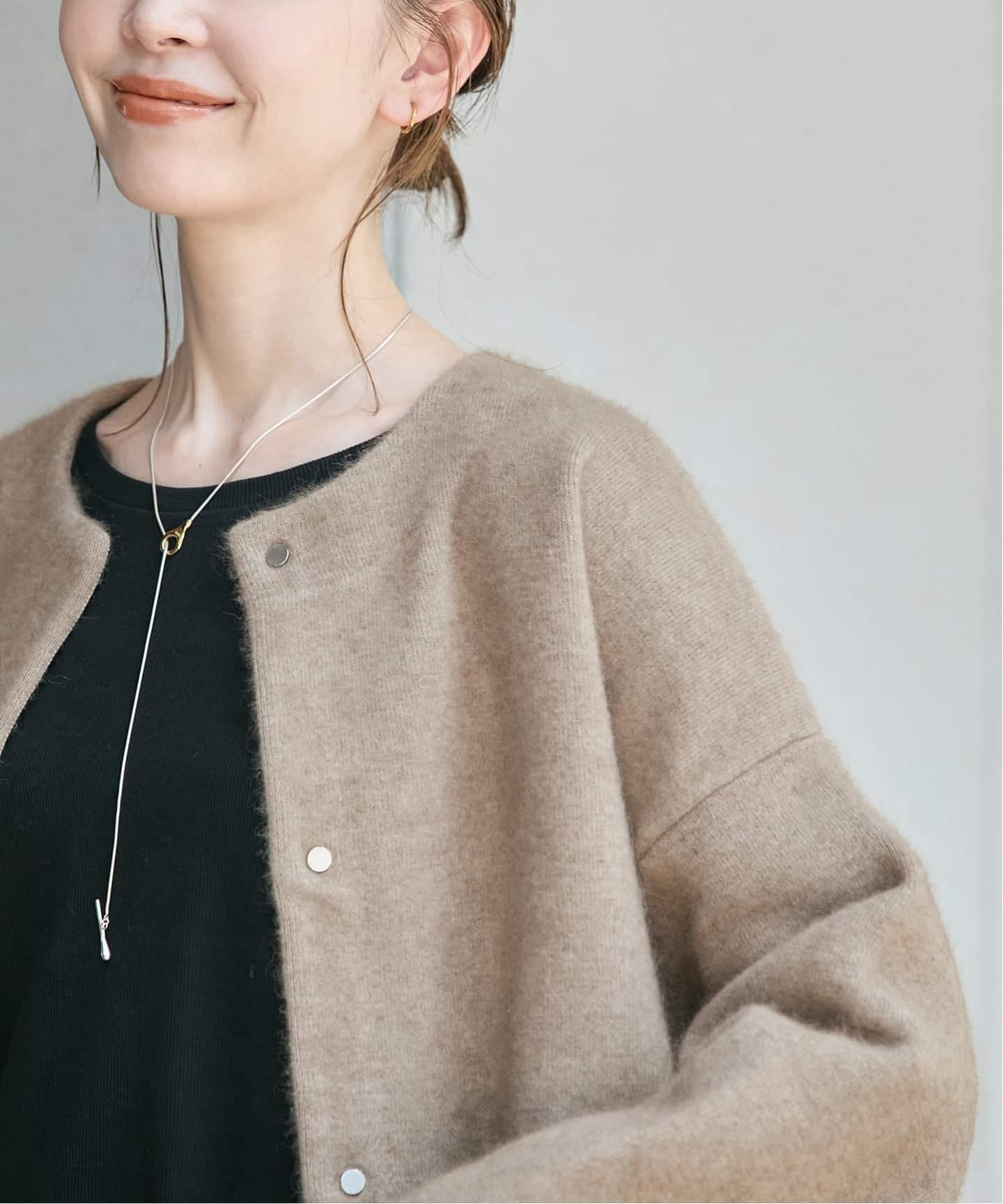 ダブルフェイスコクーンニットジャケット（カーディガン）｜JOURNAL