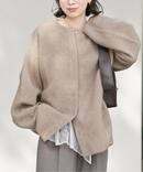 ダブルフェイスコクーンニットジャケット