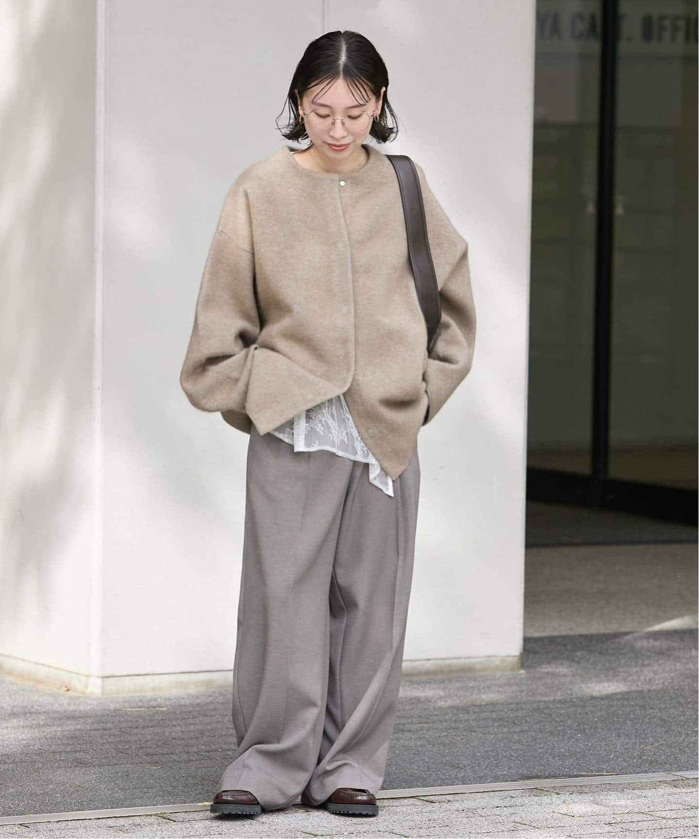 追加2》ダブルフェイスコクーンニットジャケット（カーディガン