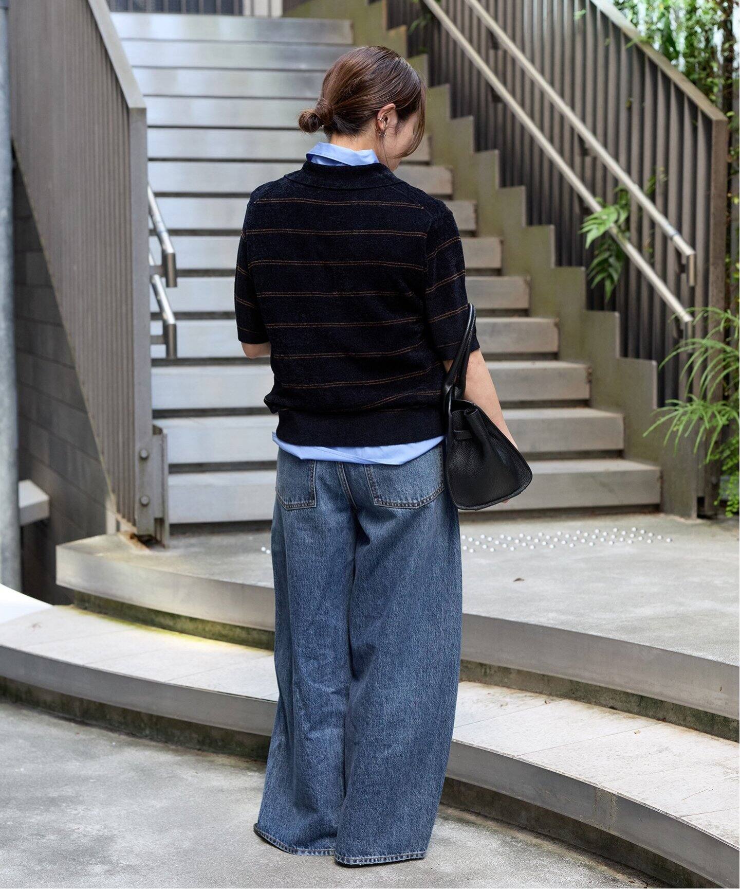 JOURNAL STANDARD (ジャーナルスタンダード) ベロアニット ポロシャツ 25080400351040 ネイビー ONE SIZE ベロアニット ポロシャツ（ニット／セーター）｜JOURNAL STANDARD
