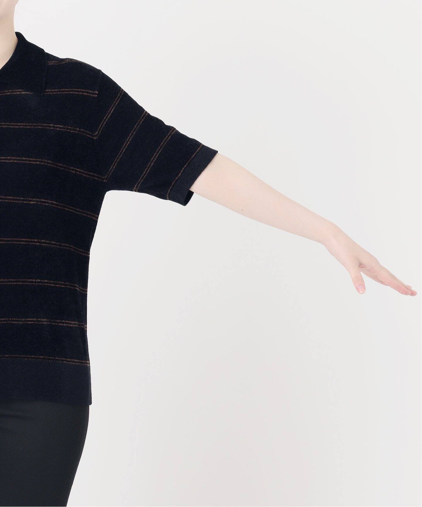JOURNAL STANDARD (ジャーナルスタンダード) ベロアニット ポロシャツ 25080400351040 ネイビー ONE SIZE ベロアニット ポロシャツ（ニット／セーター）｜JOURNAL STANDARD