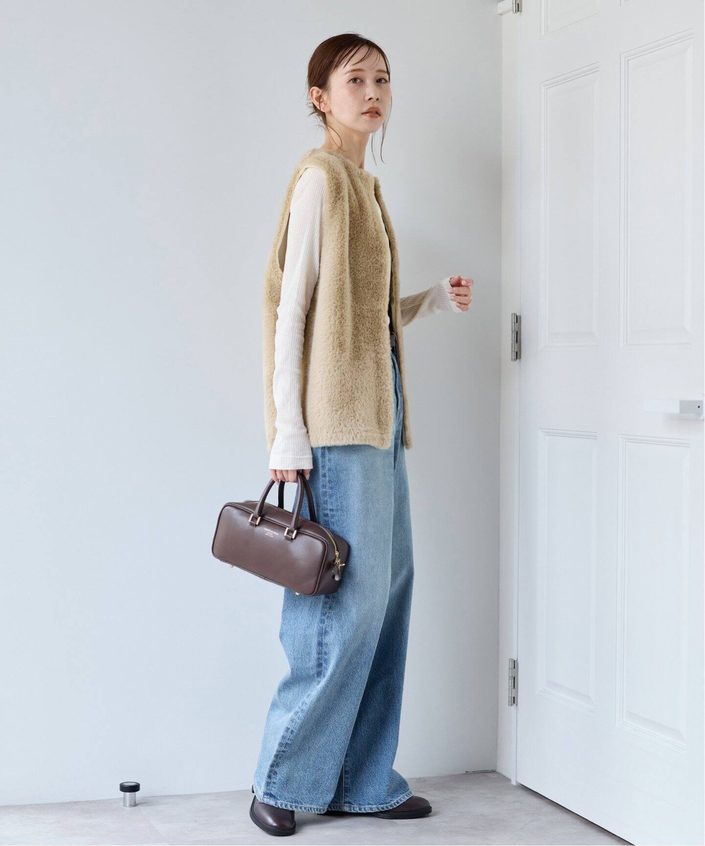 【最終価格】★ジャーナルスタンダード　ダブルフェイスフェザークルーネックベスト 追加》ダブルフェイスフェザークルーネックベスト（ベスト）｜JOURNAL