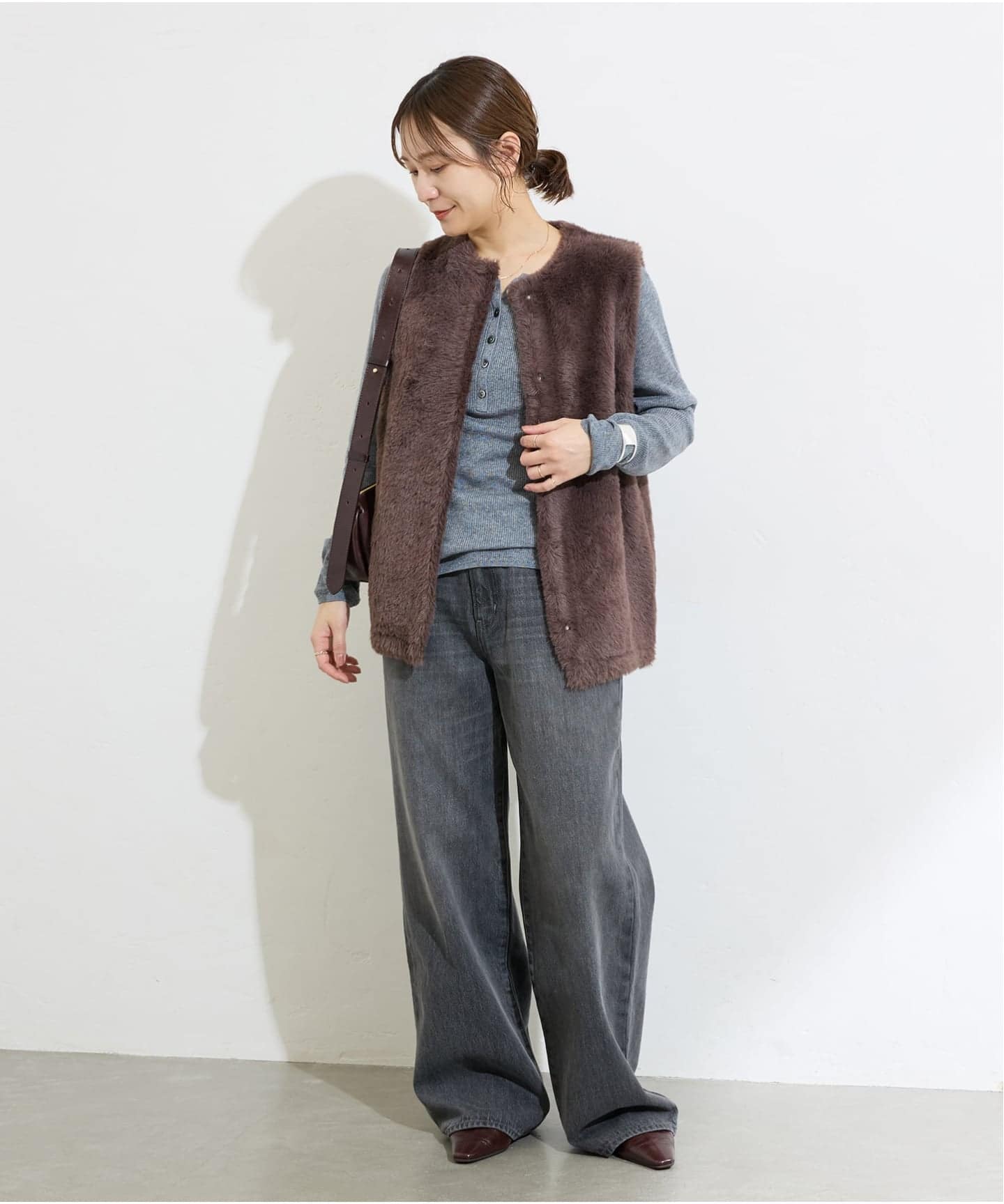 【最終価格】★ジャーナルスタンダード　ダブルフェイスフェザークルーネックベスト 追加2》ダブルフェイスフェザークルーネックベスト（ベスト）｜JOURNAL