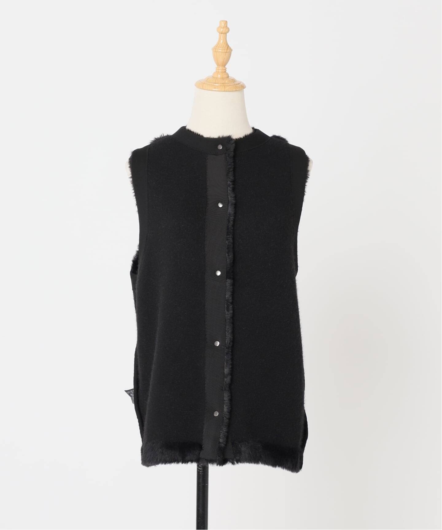 追加2》ダブルフェイスフェザークルーネックベスト（ベスト）｜JOURNAL