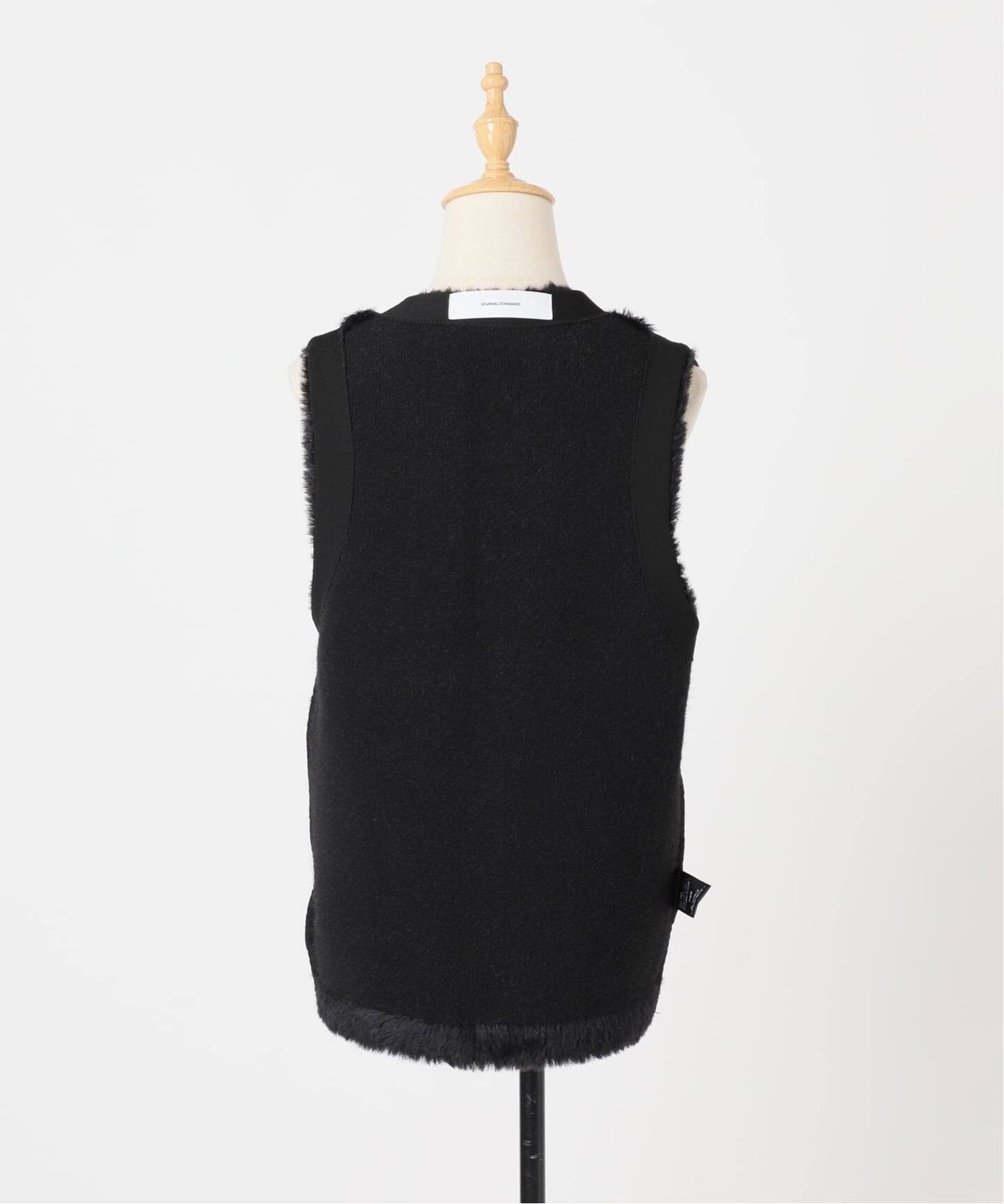 JOURNAL STANDARD ダブルフェイスフェザークルーネックベスト 追加2》ダブルフェイスフェザークルーネックベスト（ベスト）｜JOURNAL
