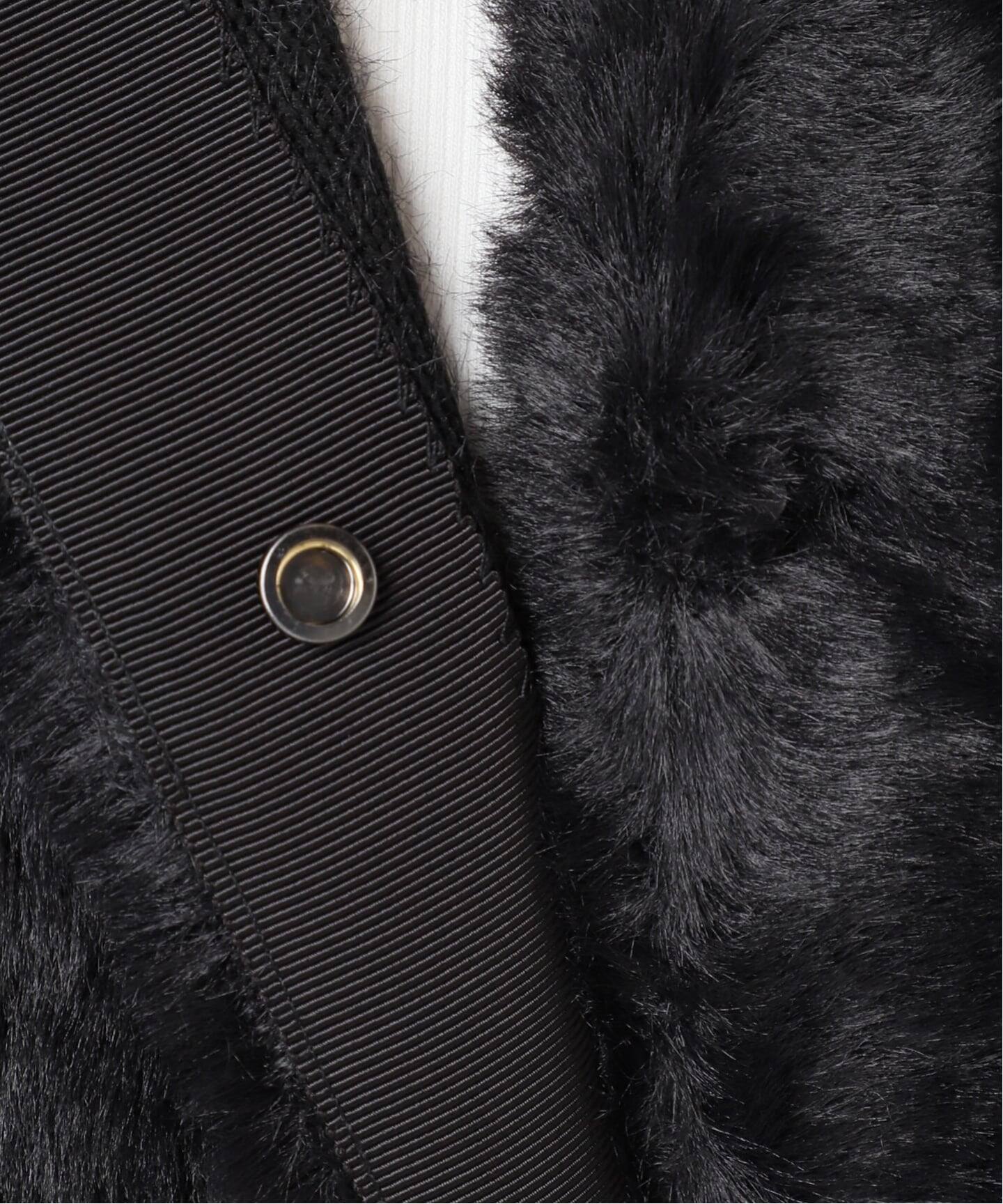 WEB限定追加3》ダブルフェイスフェザークルーネックベスト（ベスト