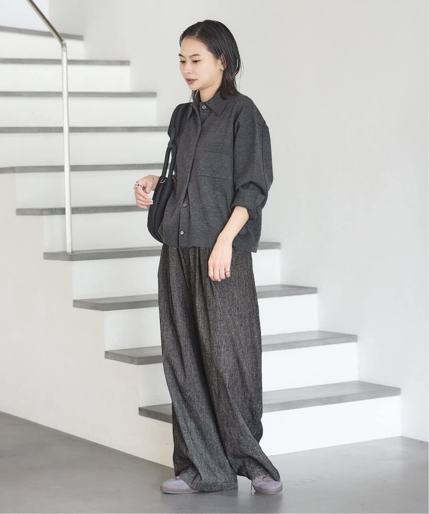 ずんさん　ジャーナルスタンダード　ウォッシャブルシャツニット ウォッシャブル ニットシャツ（カーディガン）｜JOURNAL STANDARD