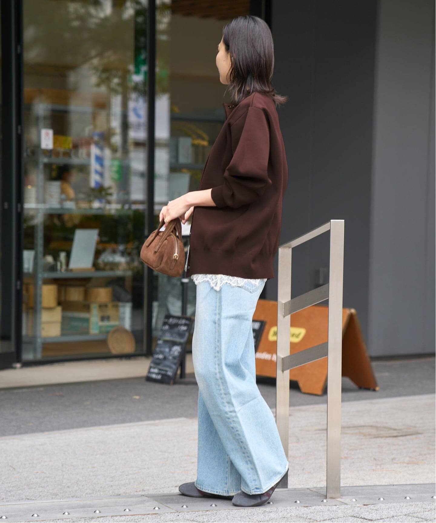 WEB限定追加》ウォッシャブルバナナスリーブカーディガン