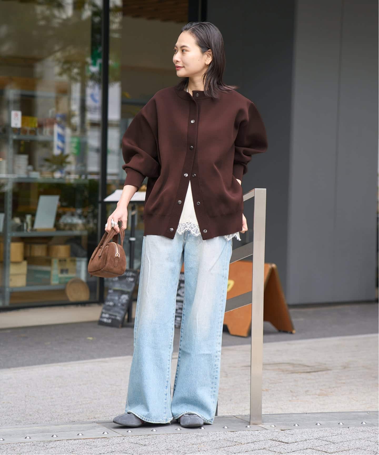 WEB限定追加2》ウォッシャブルバナナスリーブカーディガン