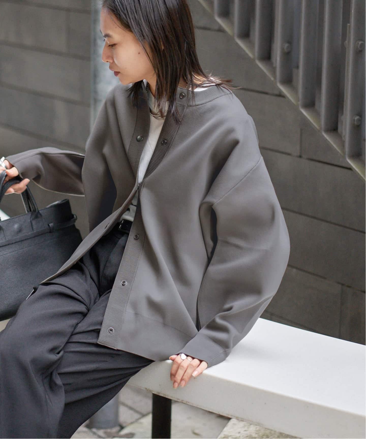 WEB限定追加2》ウォッシャブルバナナスリーブカーディガン