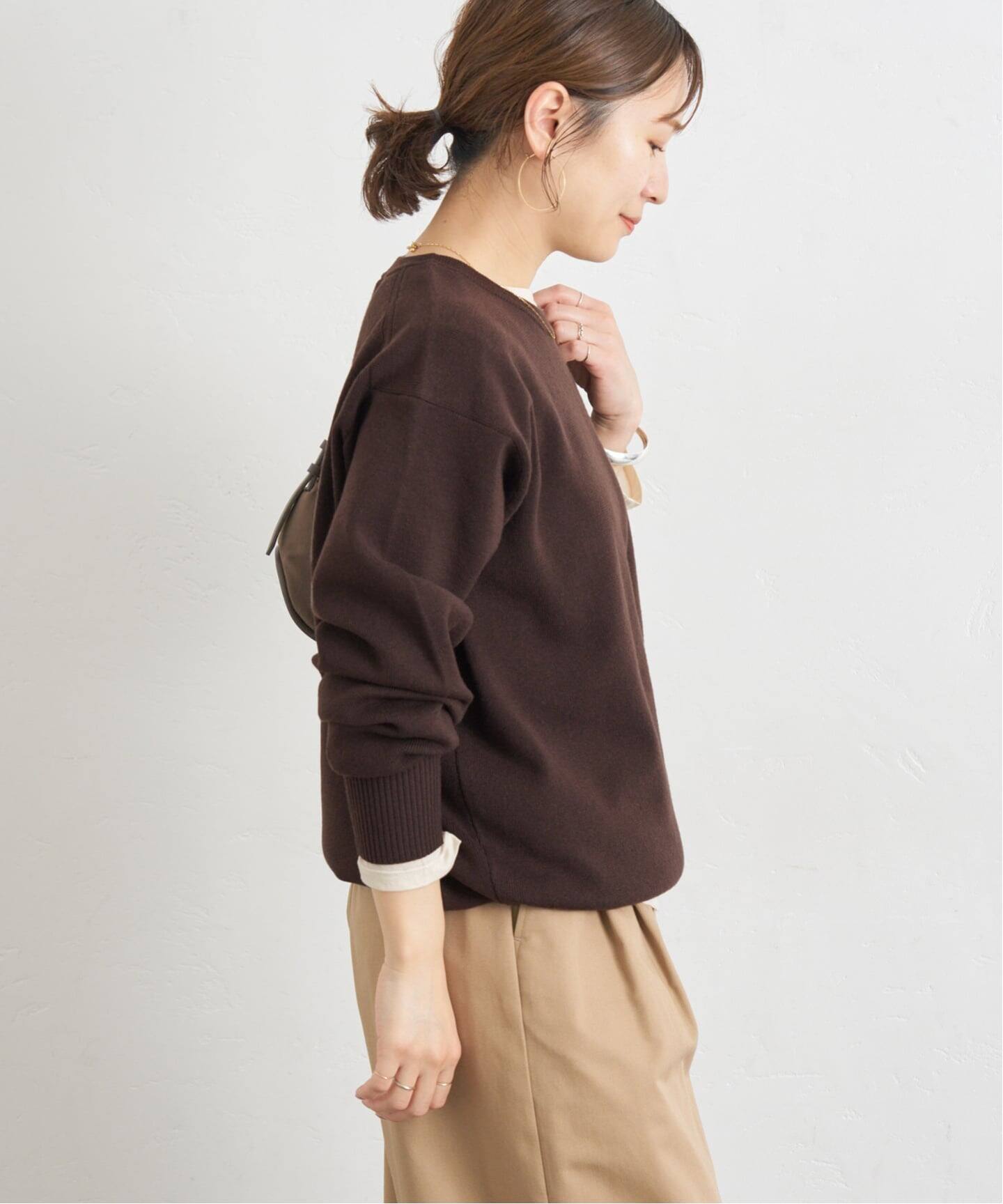 WEB限定追加2》ウォッシャブルTEXBRIDクループルオーバー（ニット