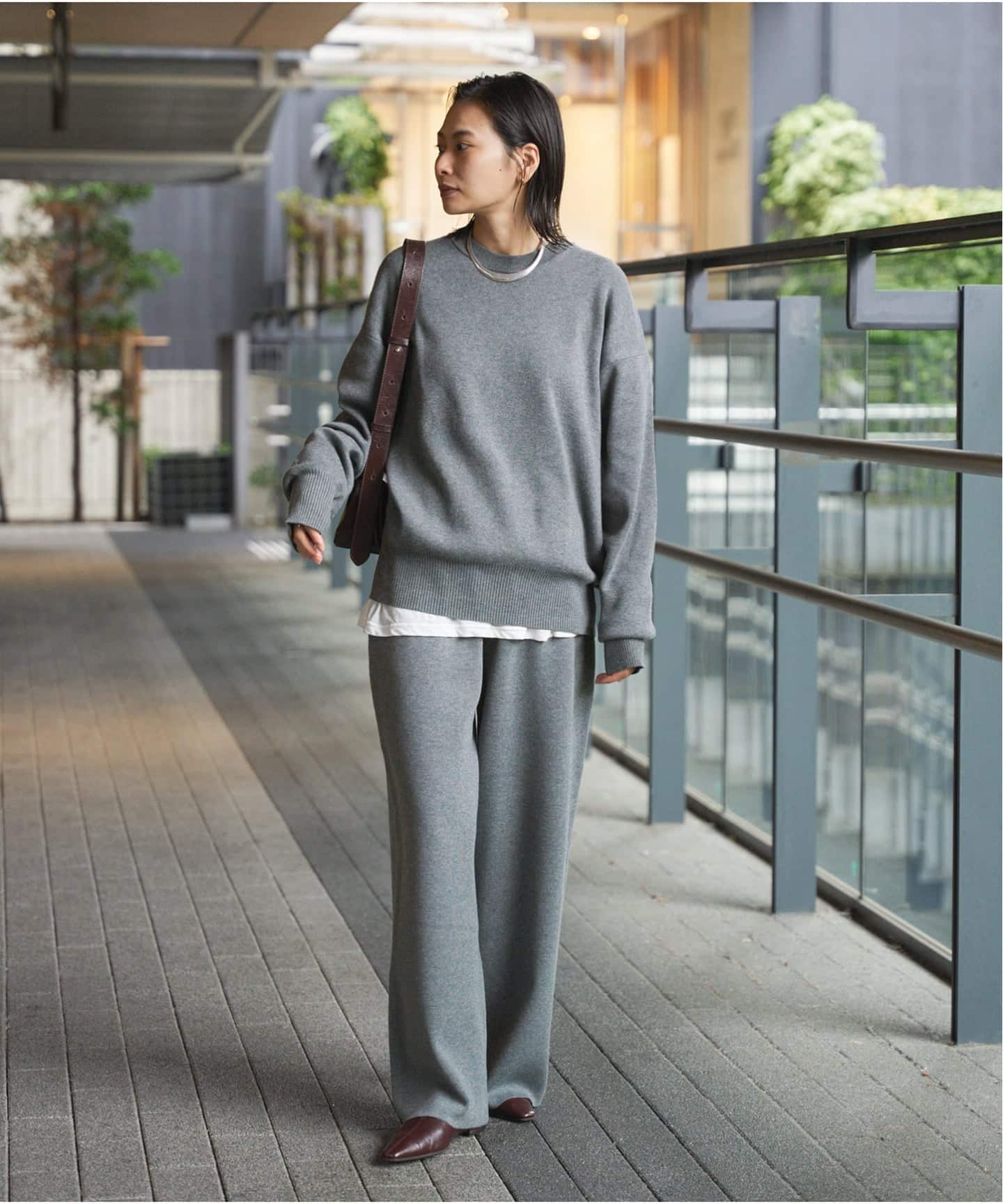 WEB限定追加》ウォッシャブルTEXBRID ワイドパンツ（その他パンツ