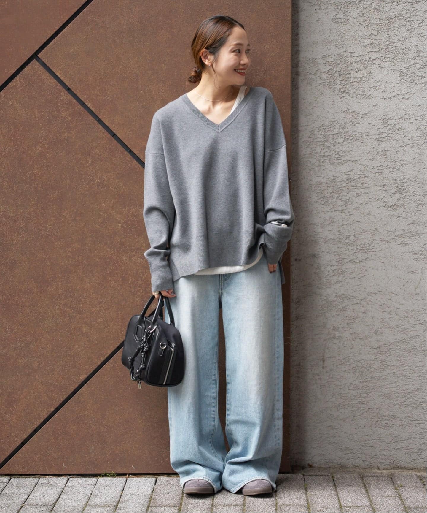 WEB限定》ウォッシャブルTEXBRID Vプルオーバー（ニット／セーター