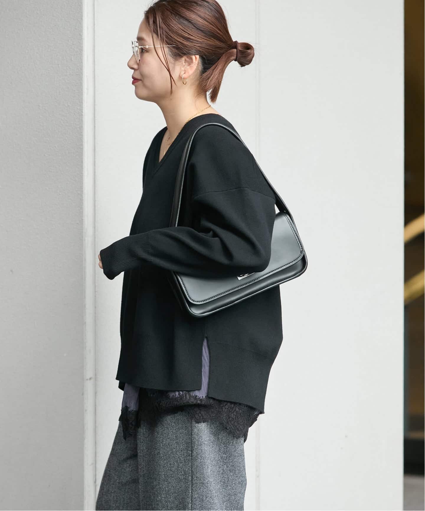 WEB限定》ウォッシャブルTEXBRID Vプルオーバー（ニット／セーター