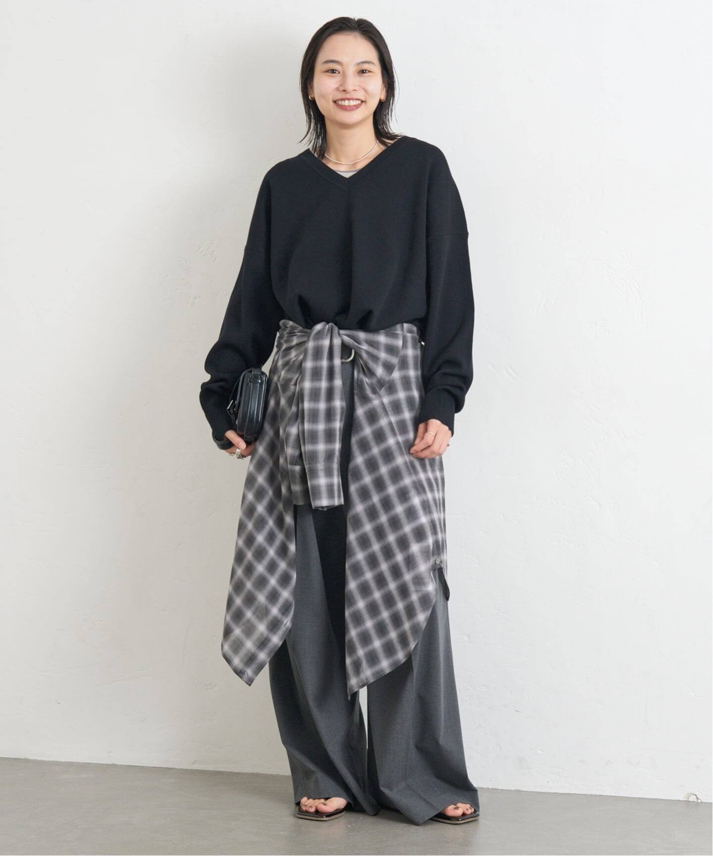 WEB限定追加3》ウォッシャブルTEXBRID Vプルオーバー（ニット