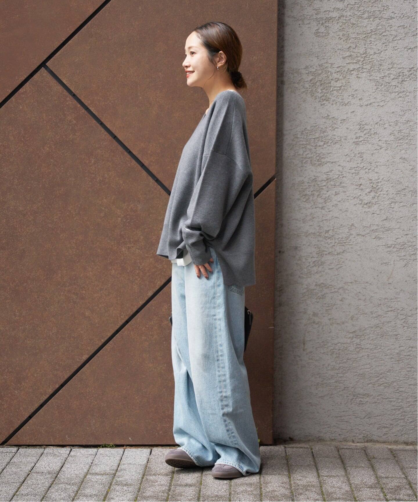 WEB限定追加3》ウォッシャブルTEXBRID Vプルオーバー（ニット