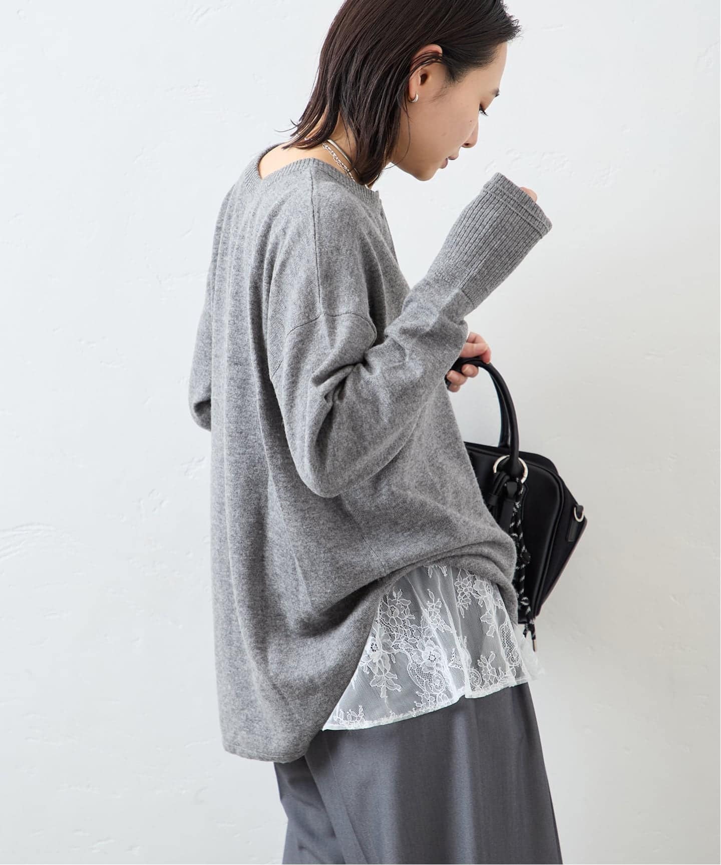 ウールカシミヤMIX 2WAYヘンリー（ニット／セーター）｜JOURNAL