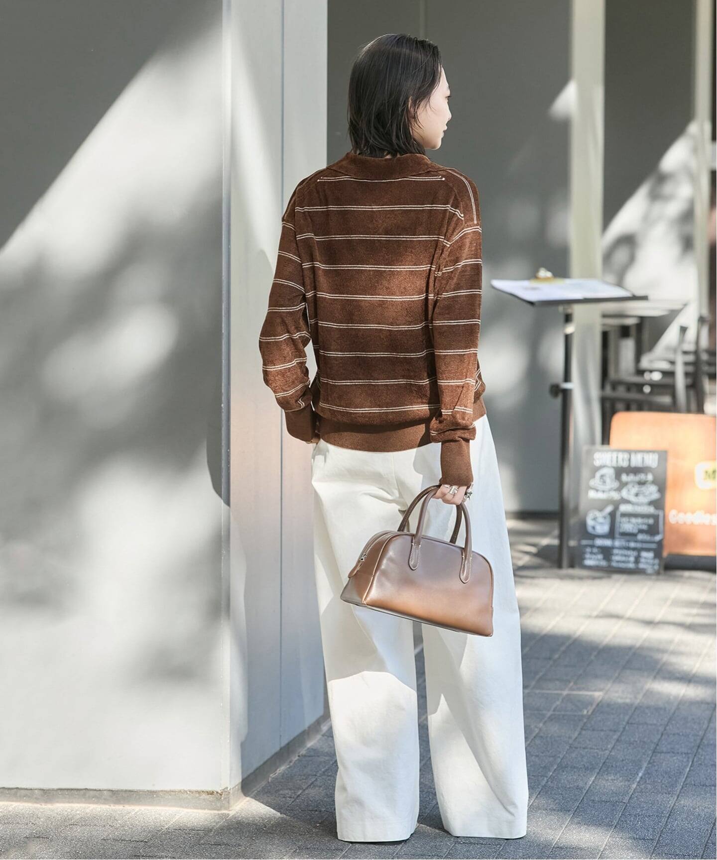 ベロアニットロングスリーブポロシャツ（ニット／セーター）｜JOURNAL