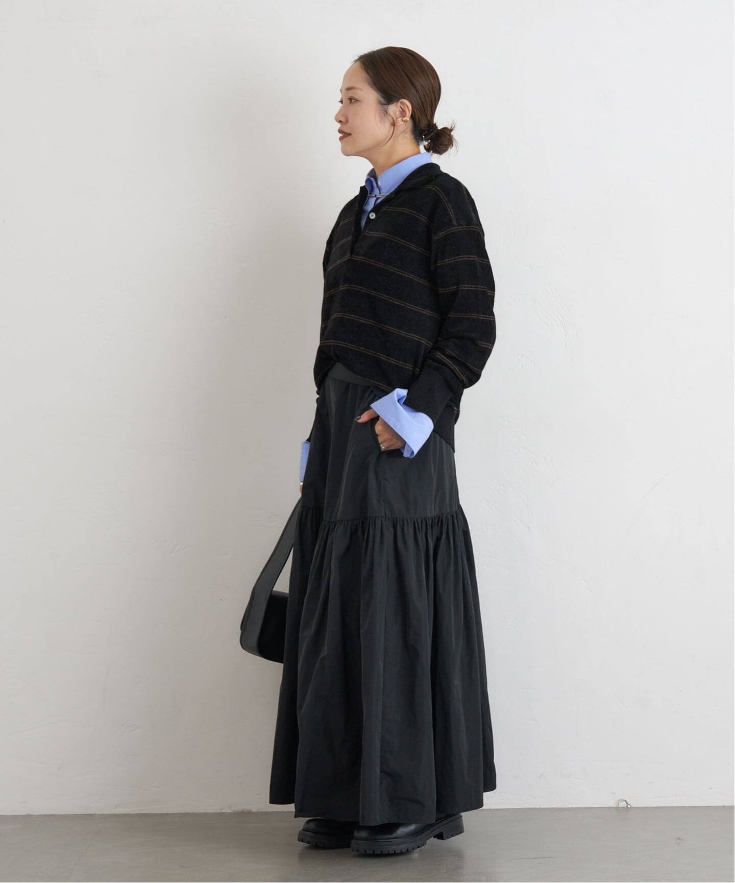 ベロアニットロングスリーブポロシャツ（ニット／セーター）｜JOURNAL