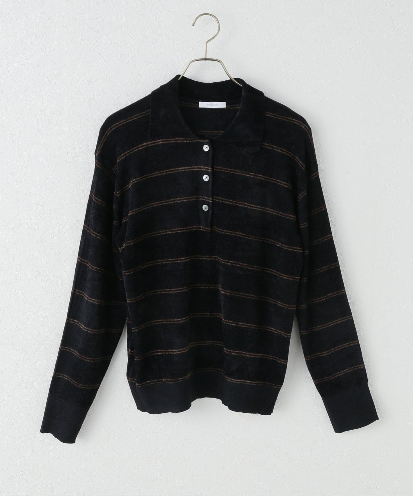 JOURNAL STANDARD★レディースベロアニットロングスリーブポロシャツ ベロアニットロングスリーブポロシャツ（ニット／セーター）｜JOURNAL