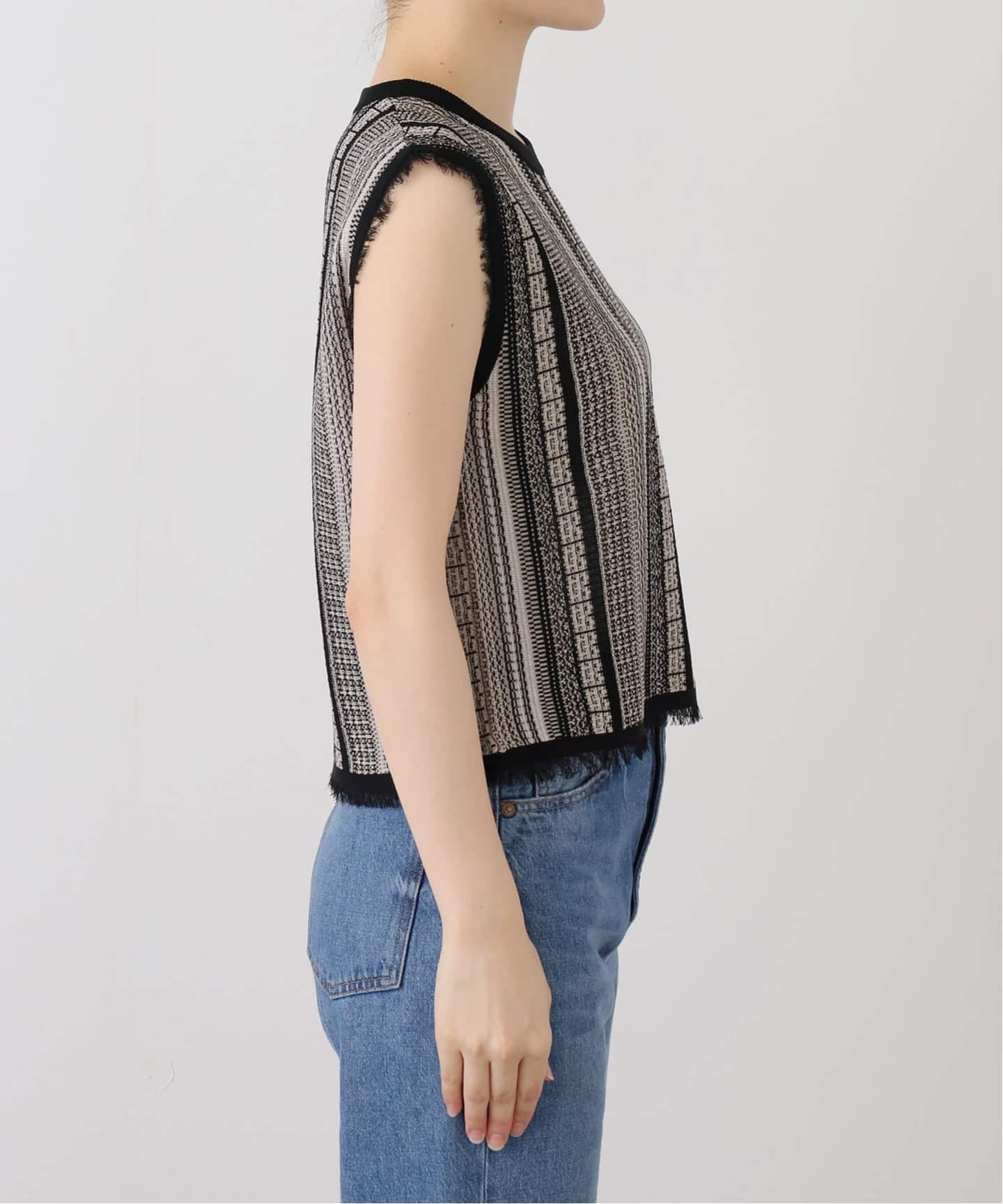 LineJQフリンジノースリーブニット　JOURNALSTANDARD Line JQ フリンジノースリーブニット（ベスト）｜JOURNAL STANDARD