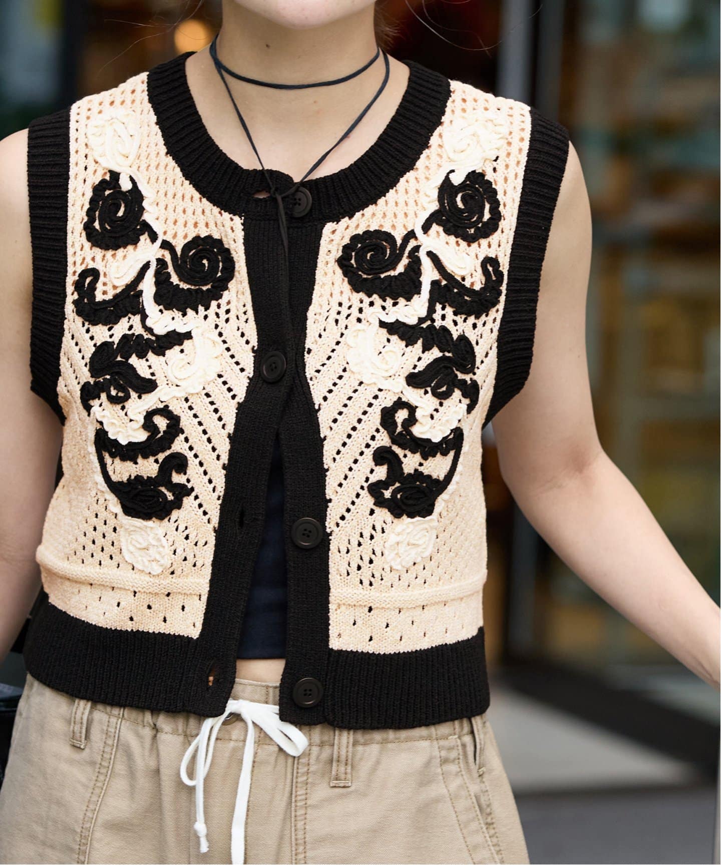 JOURNAL STANDARD - JOURNAL STANDARD ジャーナルスタンダード 刺繍織 カーディガン 予約》Flower Embroidered KNカーディガン（ベスト）｜JOURNAL