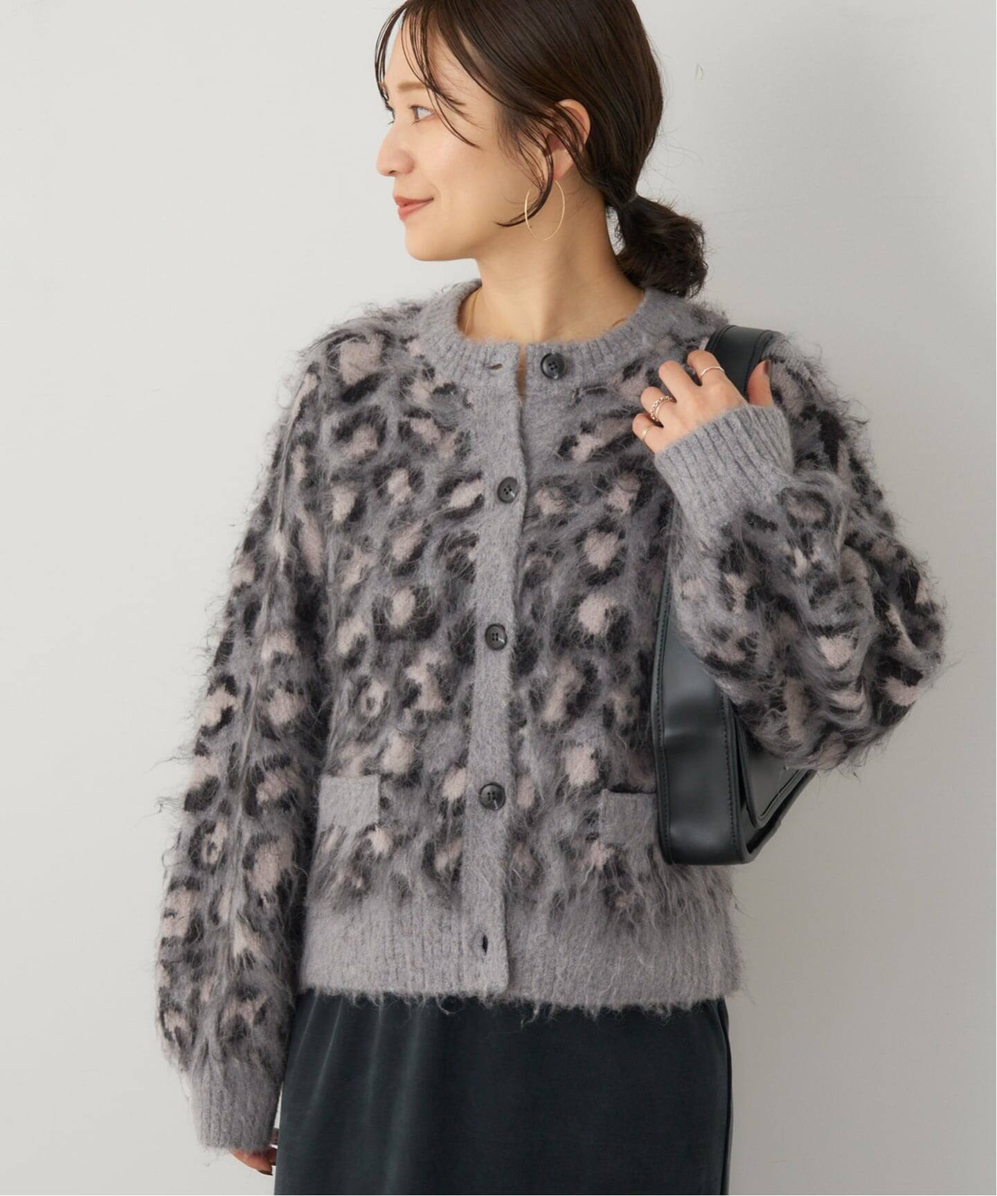 レオパードシャギーニットカーディガン（ニット／セーター）｜JOURNAL