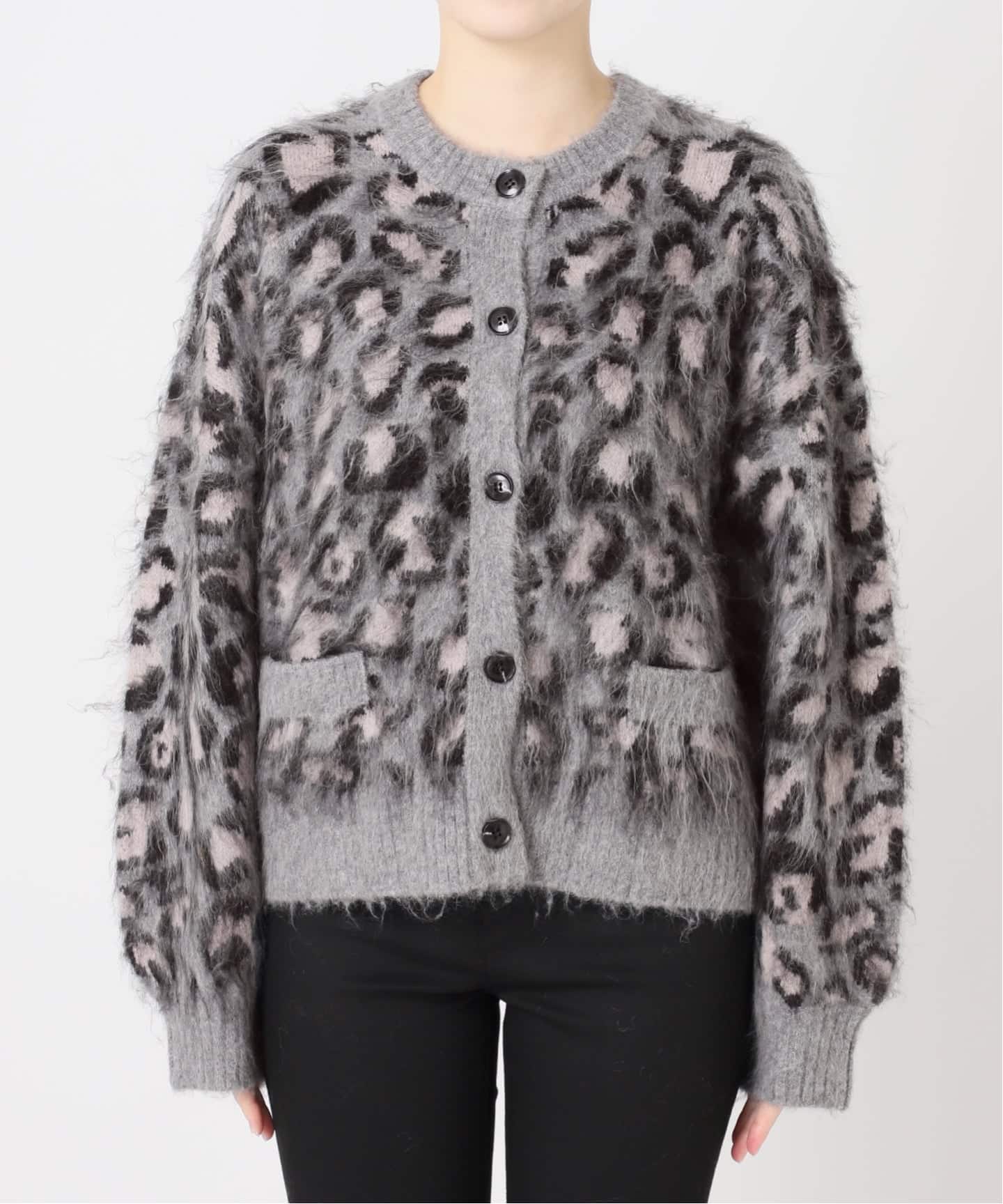 レオパードシャギーニットカーディガン（ニット／セーター）｜JOURNAL