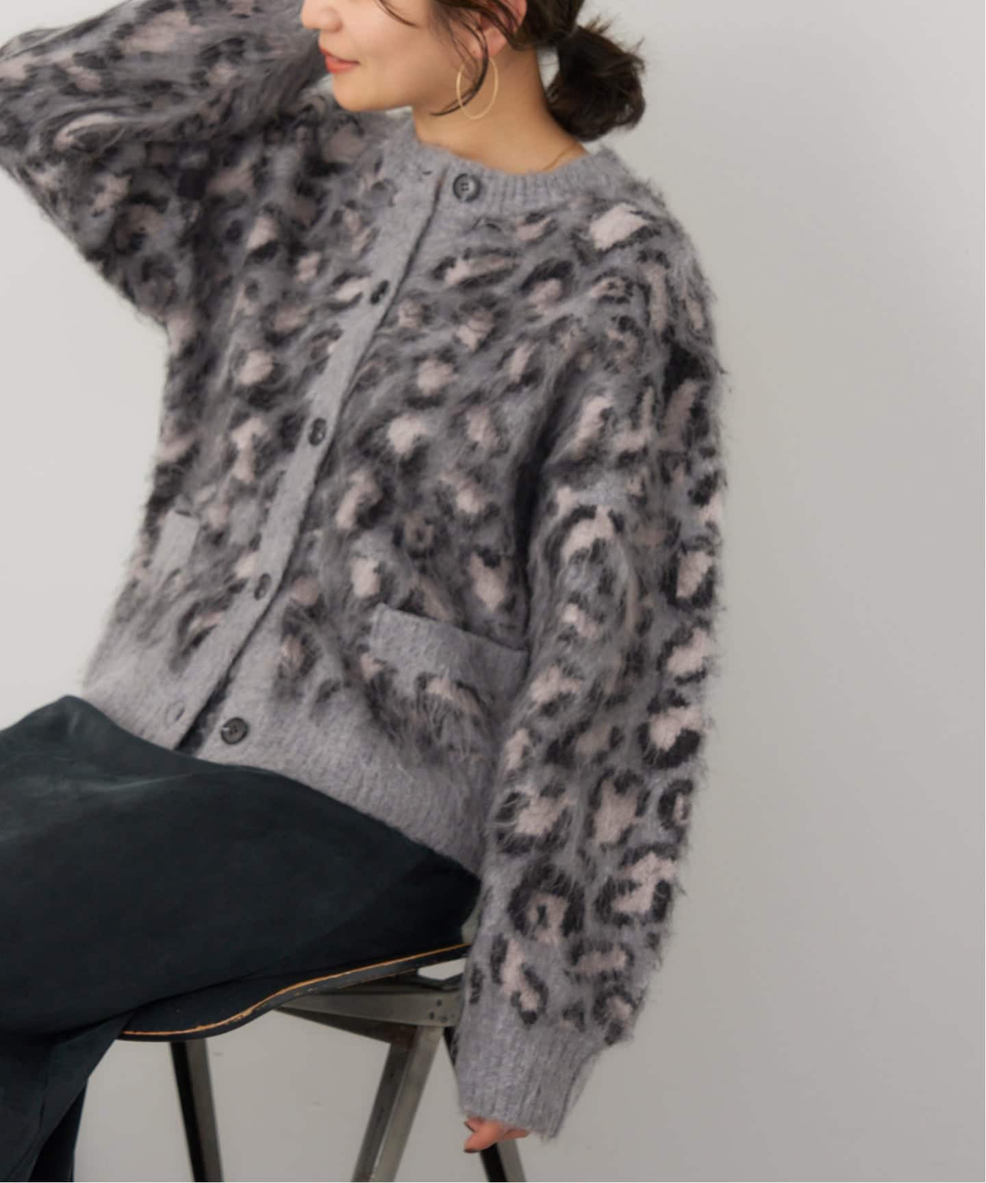 レオパードシャギーニットカーディガン（ニット／セーター）｜JOURNAL