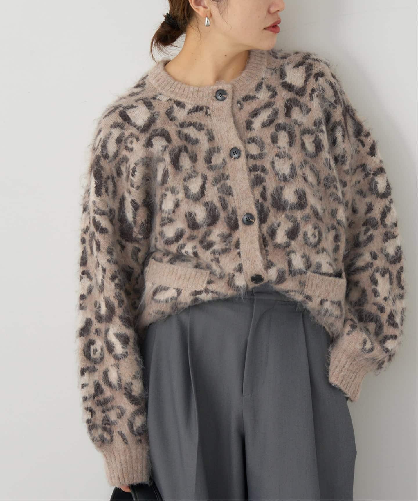 レオパードシャギーニットカーディガン（ニット／セーター）｜JOURNAL